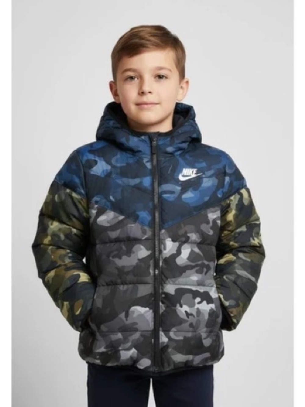 3-4T Nike Kids Camo Colorblock Puffer Jacket